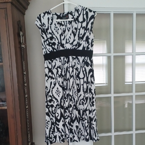Scarlett Black and White Sleeveless Sundress - Picture 1 of 3